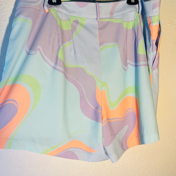 Eloquii Pastel Multicolored High Ride Shorts Women’s Plus Size 18 - Picture 3 of 6